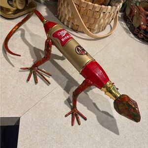 Reptile Sculpture - Red and Gold